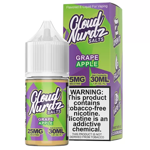 Grape Apple 30ml Synthetic Nic Salt Vape Juice – Cloud Nurdz