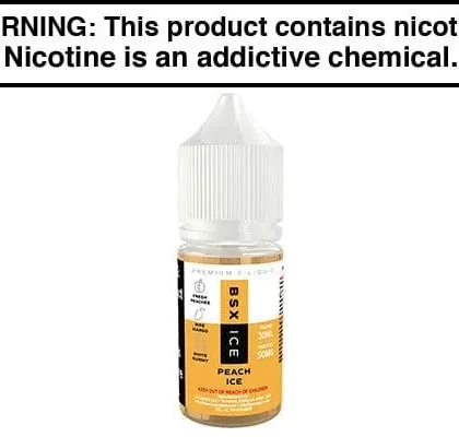 PEACH ICE BY GLAS BASIX NIC SALTS 30ML