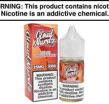 PEACH DRAGONFRUIT BY CLOUD NURDZ SALT 30ML