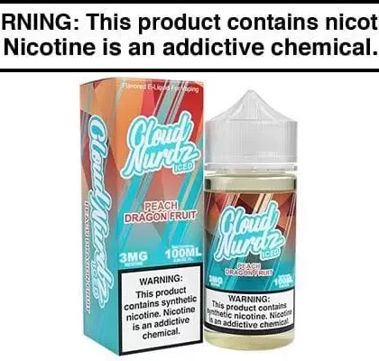 PEACH DRAGONFRUIT ICED BY CLOUD NURDZ TFN 100ML