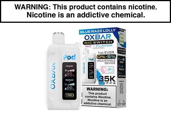 OXBAR X POD JUICE NIC SWITCH 35K DISPOSABLE VAPE