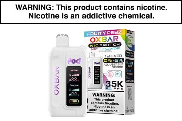 OXBAR X POD JUICE NIC SWITCH 35K DISPOSABLE VAPE - Image 3