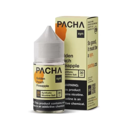PACHA syn Golden Peach Pineapple 30ml Nic Salt Vape Juice – Pachamama