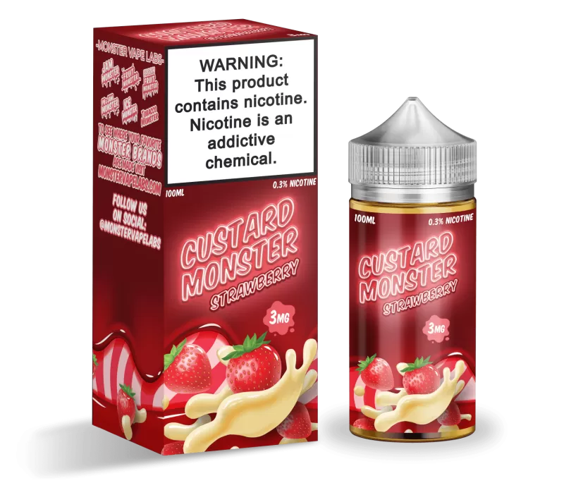 Custard Monster Strawberry Custard 100ml Vape Juice