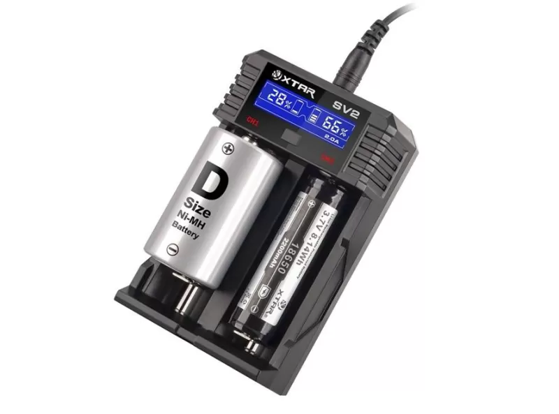 XTAR ROCKET SV2 LCD Screen Fast-Charging Li-ion/Ni-MH Battery Charger