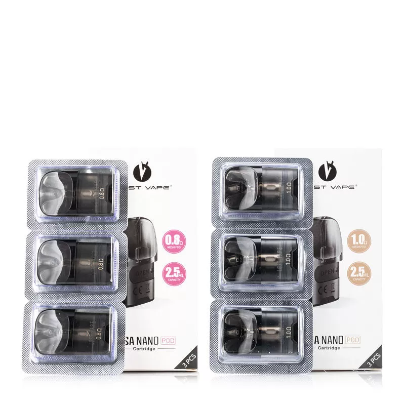 Lost Vape Ursa Nano Replacement Pod Cartridge 2.5ml for for Ursa Nano Kit / Ursa Baby Pod Kit / Ursa Pro Kit / Ursa Nano Pro / Ursa S Kit / Ursa Baby Pro Kit / Ursa Pocket Kit / Ursa Nano Air kit / Ursa Nano 2 kit