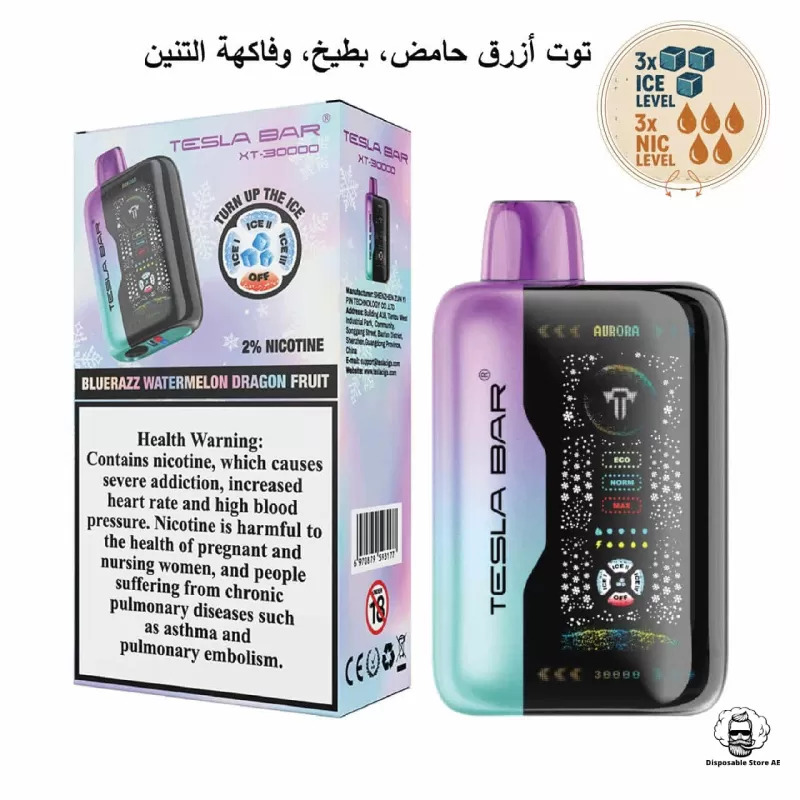 TESLA BAR XT 30000 Puffs 20mg Nicotine Vape - Image 2