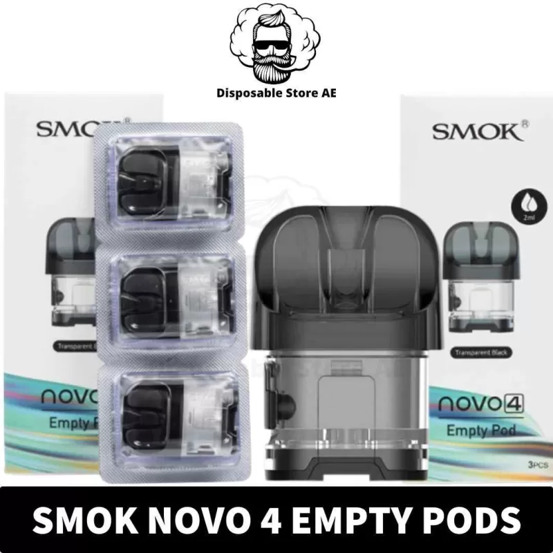 SMOK Novo 4 Empty Pods 2ml Pod Cartridge in Dubai, UAE – 3 PCS Per Pack