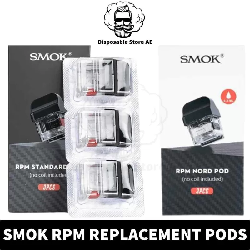 SMOK RPM Pods Standard Pod & Nord Pod For RPM40 in Dubai, UAE – 3 PCS Per Pack