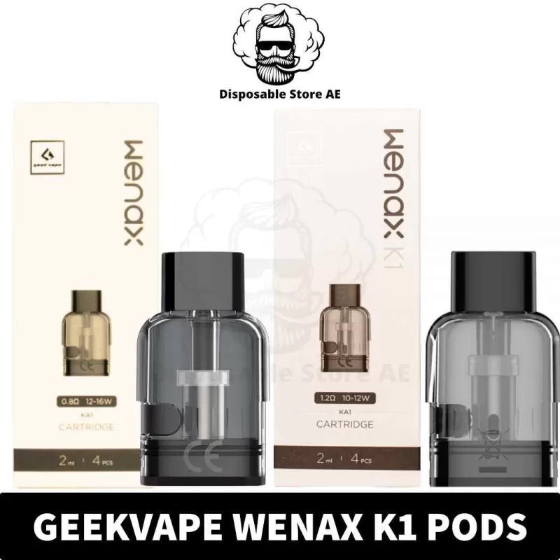 GEEKVAPE Wenax K1 Pods 0.8ohm, 1.2ohm Replacement Pods in Dubai, UAE – 3 Pieces Per Pack