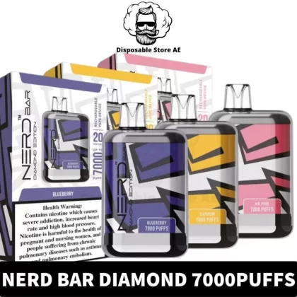 Nerd Bar Diamond Edition 2% nicotine 7000Puffs Rechargeable Vape in Dubai, UAE