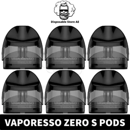 Vaporesso Zero S Pods Empty Replacement Pod Cartridge in Dubai, UAE – MESH – 1.0ohm – 1.2ohm (2PCS Per Pack)