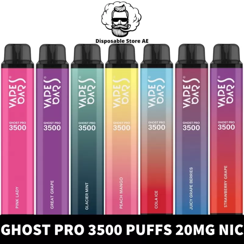 Vapes Bars Ghost Pro 3500 Puffs 2% nicotine Disposable Vape In Dubai