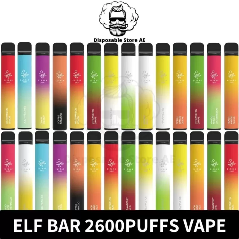 Elf Bar 2600 Puffs 2% nicotine disposable Vape in Dubai, UAE - Image 2