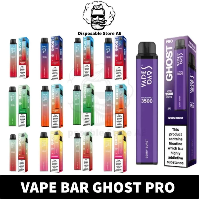 Vapes Bars Ghost Pro 3500 Puffs 2% nicotine Disposable Vape In Dubai - Image 3