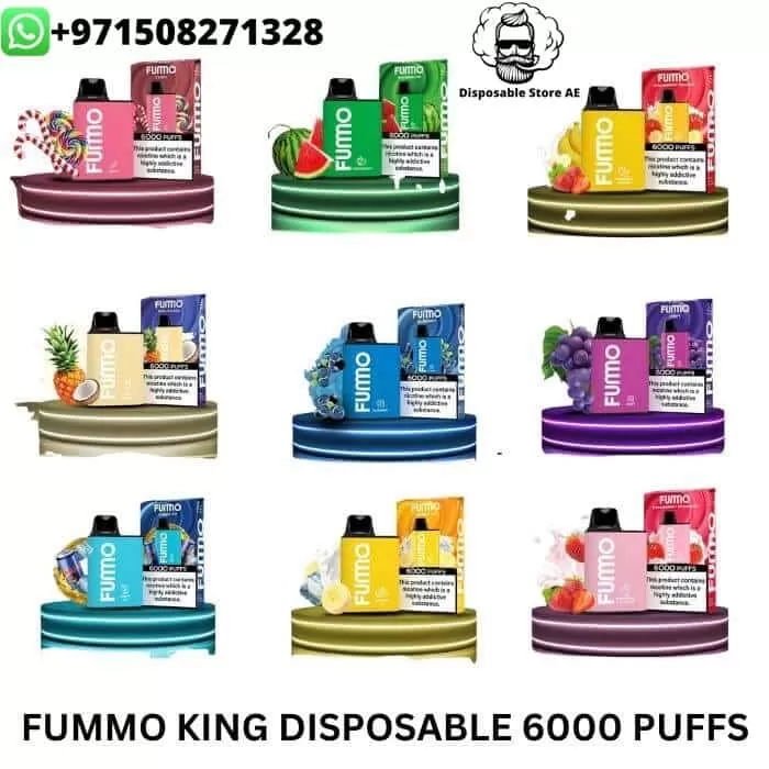 Fummo King 6000 Puffs 2% nicotine Rechargeable Disposable Vape Buy in UAE Dubai - Image 3