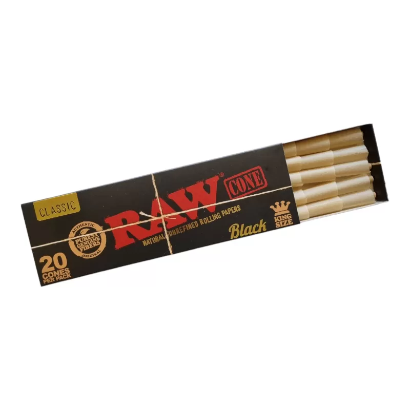 RAW Cone Black King Size Rolling Papers – Smoking Accessories