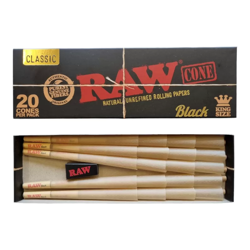 RAW Cone Black King Size Rolling Papers – Smoking Accessories - Image 2