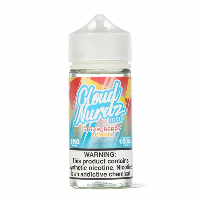 Cloud Nurdz Iced Strawberry Lemon Menthol Vape Juice 100mL