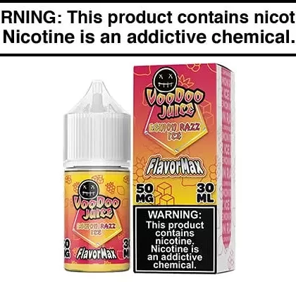LEMON RAZZ ICE BY VOODOO JOOS FLAVORMAX SALTS 30ML