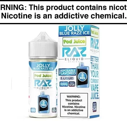 JOLLY BLUE RAZZ ICE BY POD JUICE X RAZ 100ML