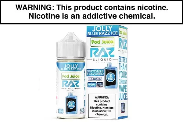 JOLLY BLUE RAZZ ICE BY POD JUICE X RAZ 100ML