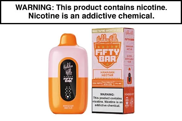 HIDDEN HILLS X FIFTY BAR 20K DISPOSABLE VAPE – 20,000 PUFFS - Image 3
