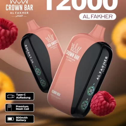 Al Fakher CrownBar Vape 12000 - Peach Berry