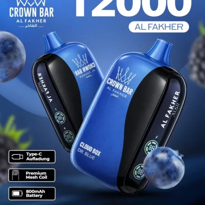 Al Fakher CrownBar Vape 12000 - Dr Blue