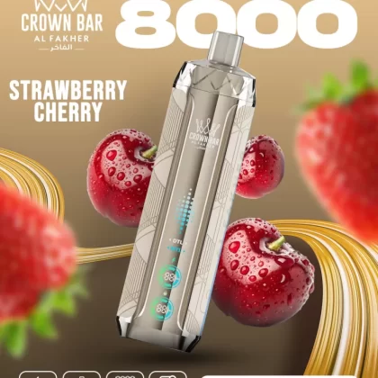 Al Fakher Crown Bar Crystal V2 8000 Strawberry Cherry