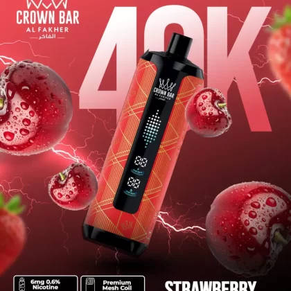 Al Fakher Crown Bar Mega Max 40K - Strawberry Cherry