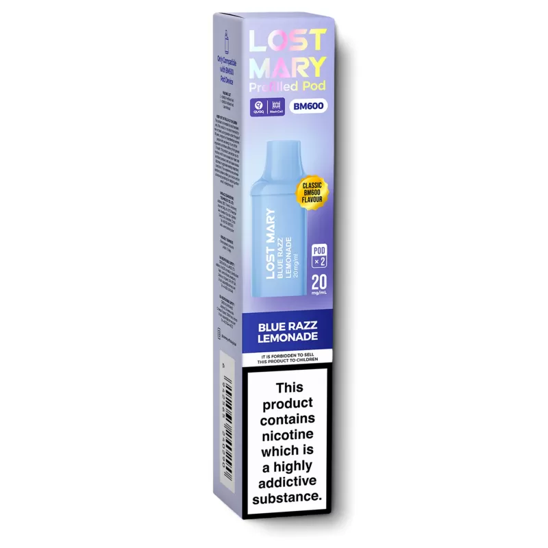 Blue Razz Lemonade BM600 Pods by Lost Mary - 20 mg/ml