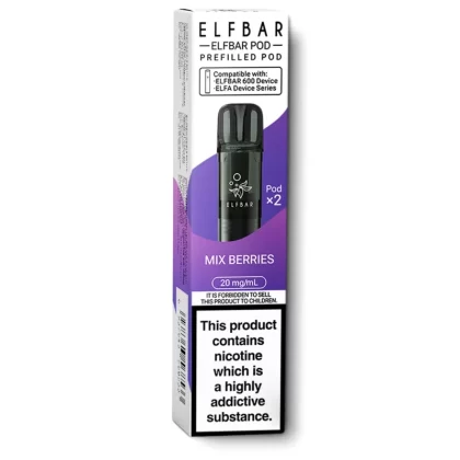 Mixed Berries Elfbar 600 Prefilled Pods - 20 mg/ml