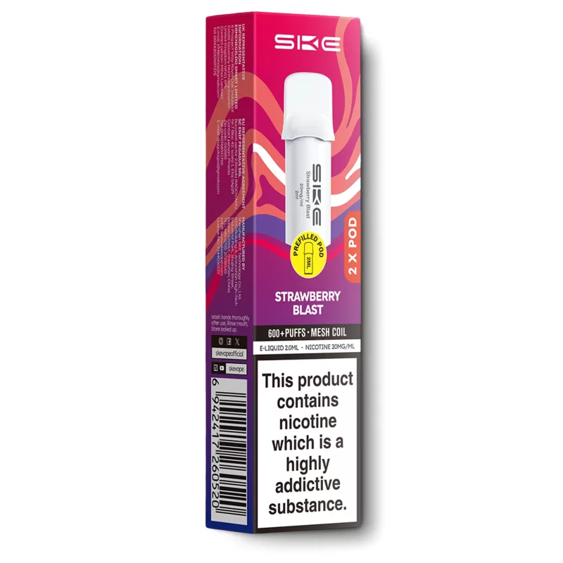 Strawberry Blast SKE 600 Pro Pods - 20 mg/ml