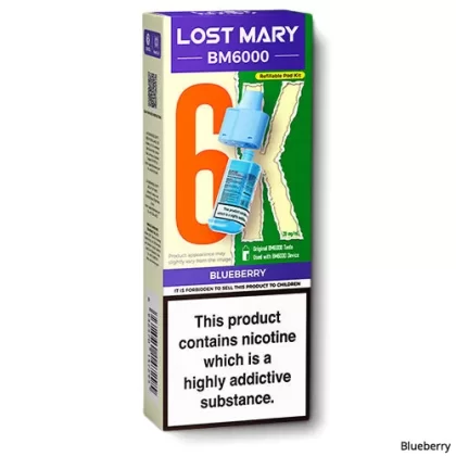 Blueberry BM6000 Refill Pods by Lost Mary - 0 mg/ml