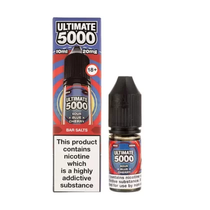Sour Blue Cherry Nic Salt E-Liquid by Ultimate 5000 Bar Salt - 5mg