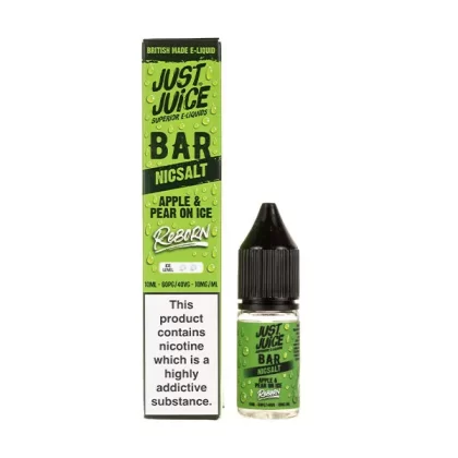 Apple & Pear on Ice Bar Reborn Nic Salt E-Liquid by Just Juice - 10mg