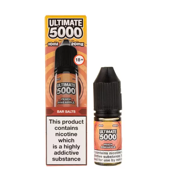 Peach Pineapple Nic Salt E-Liquid by Ultimate 5000 Bar Salt - 20mg