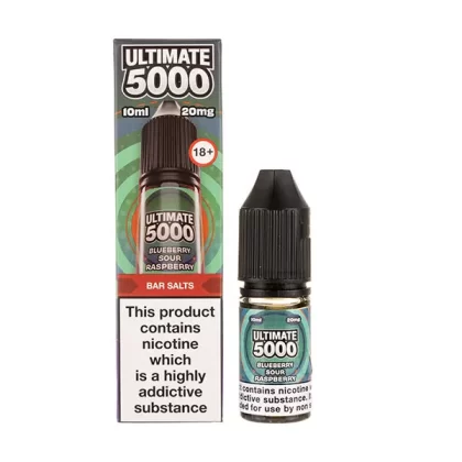 Blueberry Sour Raspberry Nic Salt E-Liquid by Ultimate 5000 Bar Salt - 5mg