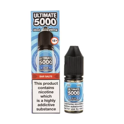 Blue Raspberry Nic Salt E-Liquid by Ultimate 5000 Bar Salt - 10mg