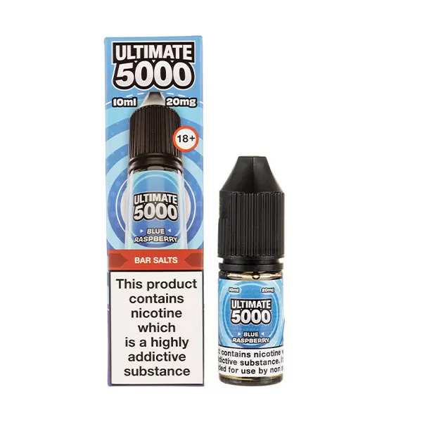 Blue Raspberry Nic Salt E-Liquid by Ultimate 5000 Bar Salt - 10mg