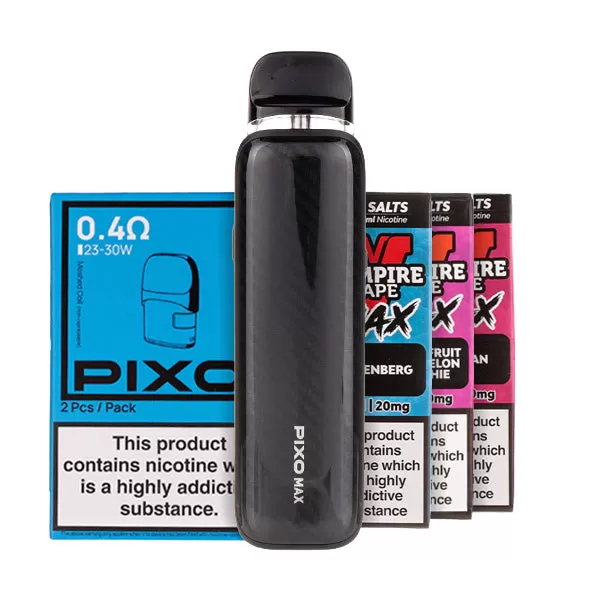 Aspire Pixo Max Pod Kit Bundle - Brushed Silver / 0.6ohm - Image 3