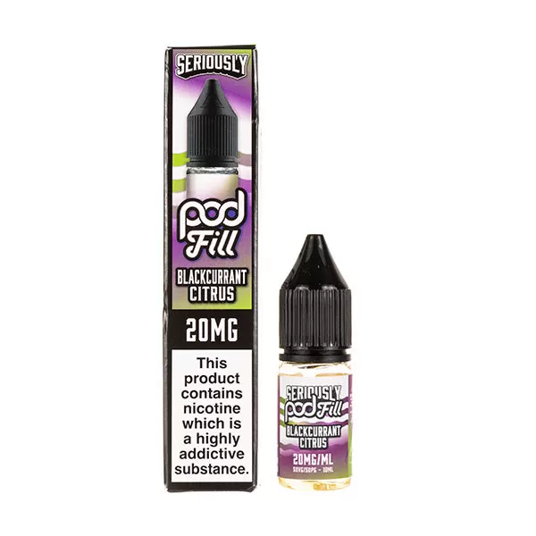 Blackcurrant Citrus Nic Salt E-Liquid by Seriously Pod Fill - 10mg
