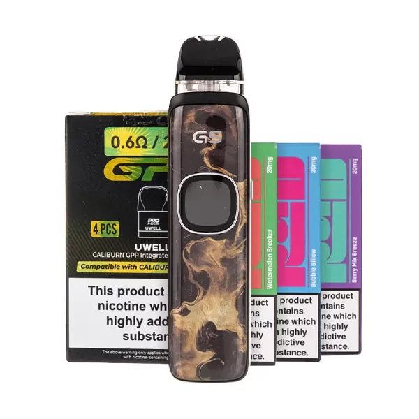 Uwell Caliburn G5 Pod Kit Bundle - Black Carbon / 0.6ohm - Image 3