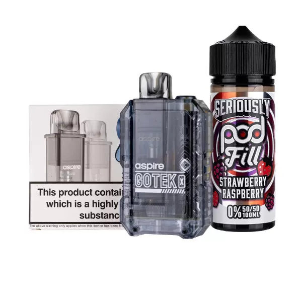 Aspire GoTek X Nicotine Free Bundle - Translucent Black / 0.6ohm