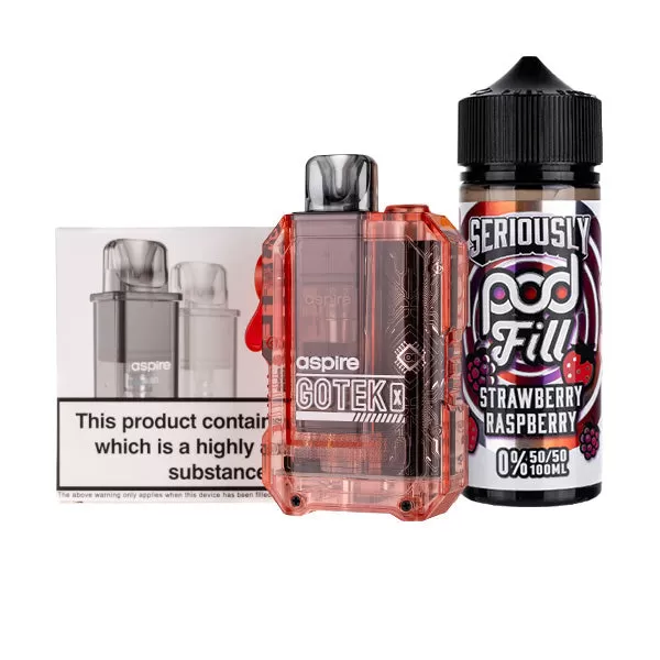 Aspire GoTek X Nicotine Free Bundle - Translucent Violet / 0.6ohm - Image 2