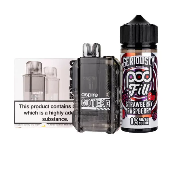 Aspire GoTek X Nicotine Free Bundle - Translucent Violet / 0.6ohm - Image 3