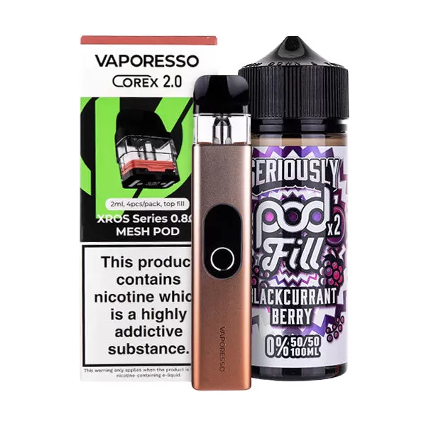 Vaporesso XROS 4 Nicotine Free Bundle - Champagne Gold / 1.2ohm (Coil) - Image 2