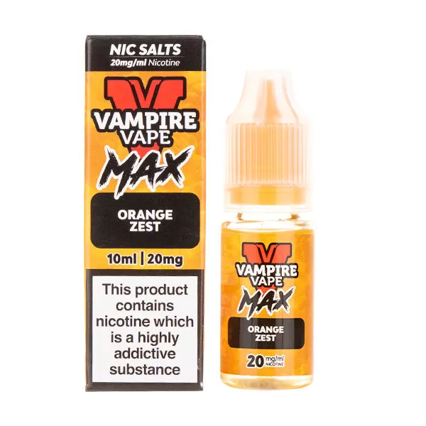 Orange Zest Nic Salt E-Liquid by Vampire Vape Max - 20mg - Image 2