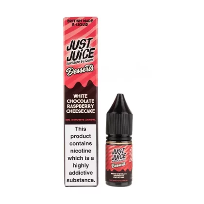White Choc Rasp Cheesecake Nic Salt E-Liquid by Just Jam Desserts - 10mg